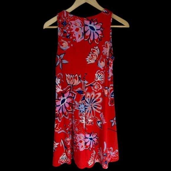 Lauren Ralph Lauren Red Floral Shift Dress Sz 6 - Picture 2 of 6
